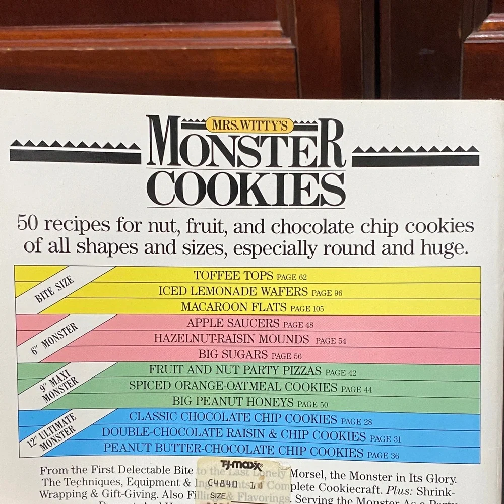 Mrs. Fields Cookie Book and Monster Cookies cookbook Set